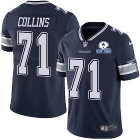 Wholesale Cheap Nike Cowboys #71 La\'el Collins Navy Blue Team Color Men\'s Stitched With Established In 1960 Patch NFL Vapor Untouchable Limited Jersey