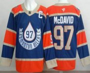 Cheap Men's Edmonton Oilers #97 Connor McDavid Blue Heritage Classic Authentic Jersey