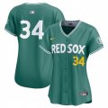 Women's Boston Red Sox #34 David Ortiz Green 2025 City Connect Limited Stitched Baseball Jersey(Run Small) Cheap