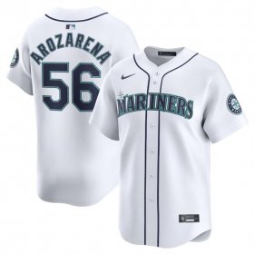Men\'s Seattle Mariners #56 Randy Arozarena White 2024 Home Limited Stitched jersey