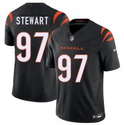 Cheap Men's Cincinnati Bengals #97 Shemar Stewart Black 2025 Draft F.U.S.E. Vapor Untouchable Limited Football Stitched Jersey