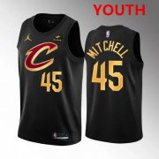 Youth Cleveland Cavaliers #45 Donovan Mitchell Black Stitched Jersey Cheap