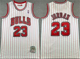 Men\'s Chicago Bulls #23 Michael Jordan White Stitched Basketball Jersey Cheap