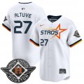 Men's Houston Astros #27 Jose Altuve White 2025 City Connect Limited Stitched Baseball Jersey Cheap