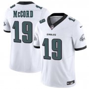 Cheap Men's Philadelphia Eagles #19 Kyle McCord White 2025 Draft New F.U.S.E. Vapor Untouchable Limited Football Stitched Jersey