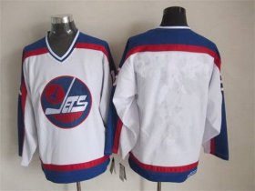 Men\'s Winnipeg Jets Blank 1979-80 White CCM Vintage Throwback Jersey Cheap