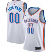 Cheap Mens Oklahoma City Thunder White Nike Custom Association Edition Swingman Jersey