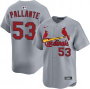 Men's St. Louis Cardinals #53 Andre Pallante Gray 2024 Away Limited Stitched Baseball Jersey Cheap Wholesale