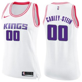 Wholesale Cheap Women\'s Sacramento Kings #00 Willie Cauley-Stein White Pink NBA Swingman Fashion Jersey