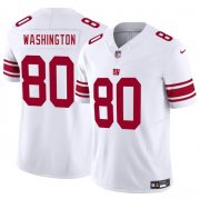 Cheap Men's New York Giants #80 Montrell Washington White 2025 F.U.S.E. Vapor Untouchable Limited Football Stitched Jersey