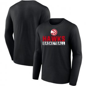 Men\'s Atlanta Hawks Black Let\'s Go Long Sleeve T-Shirt