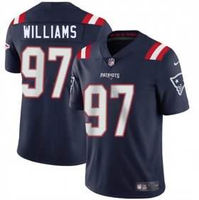 Men\'s New England Patriots #97 Milton Williams Navy 2025 Vapor Limited Football Stitched Jersey Cheap