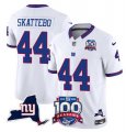 Men's New York Giants #44 Cam Skattebo White 2025 Draft F.U.S.E. 100th Season & State Patch Vapor Limited Football Stitched Jersey Cheap