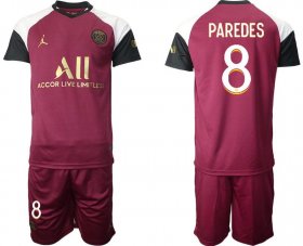 Wholesale Cheap Men 2020-2021 club Paris Saint-Germain away 8 red Soccer Jerseys