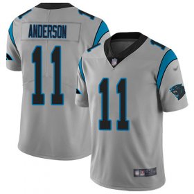 Wholesale Cheap Nike Panthers #11 Robby Anderson Silver Men\'s Stitched NFL Limited Inverted Legend Jersey
