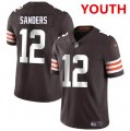 Youth Cleveland Browns #12 Shedeur Sanders Brown 2025 Vapor Limited Football Stitched Jersey Cheap