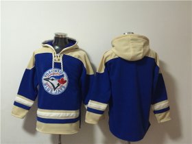 Wholesale Cheap Men\'s Toronto Blue Jays Blank Royal Ageless Must-Have Lace-Up Pullover Hoodie