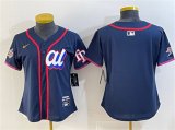 Cheap Women's American League Tampa Bay Rays Blank Navy 2025 All-Star Edition Limited Stitched Baseball Jersey(Run Small)
