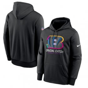Men\'s Cincinnati Bengals Black 2024 Crucial Catch Club Pullover Hoodie