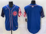 Men's Chicago Cubs Blank Royal 2025 Independence Day Vapor Premier Limited Stitched Baseball Jersey