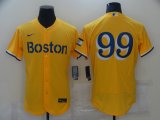 Wholesale Cheap Men's Boston Red Sox #99 Alex Verdugo Gold 2021 City Connect Stitched MLB Flex Base Nike Jersey