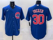 Cheap Men's Chicago Cubs #30 Kyle Tucker Royal Cool Base Stitched Baseball Jersey