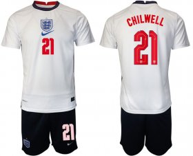 Wholesale Cheap Men 2020-2021 European Cup England home white 21 Nike Soccer Jersey