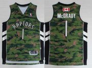 Men's Toronto Raptors #1 Tracy McGrady Revolution 30 Swingman Camo Jersey Cheap