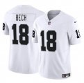 Cheap Men's Las Vegas Raiders #18 Jack Bech White 2025 Draft F.U.S.E. Vapor Untouchable Football Stitched Jersey