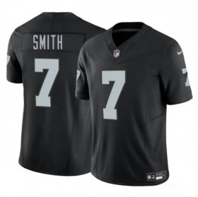 Men\'s Las Vegas Raiders #7 Geno Smith Black 2025 F.U.S.E. Vapor Football Stitched Jersey Cheap