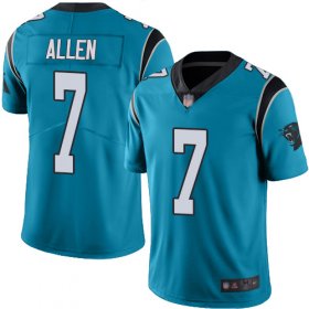 Wholesale Cheap Nike Panthers #7 Kyle Allen Blue Men\'s Stitched NFL Limited Rush Jersey