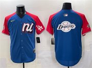 Men's National League Los Angeles Dodgers Team Big Logo Blue Red Alternate 2025 All-Star Edition Limited Stitched Baseball Jersey Cheap Wholesale