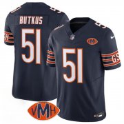 Men's Chicago Bears #51 Dick Butkus Navy 2025 F.U.S.E. With VMH Patch Vapor Untouchable Limited Football Stitched Jersey Cheap Wholesale