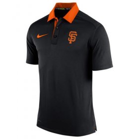 Wholesale Cheap Men\'s San Francisco Giants Nike Black Authentic Collection Dri-FIT Elite Polo