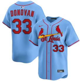Men\'s St. Louis Cardinals #33 Brendan Donovan Blue Alternate Limited Stitched Baseball Jersey