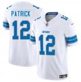 Cheap Men's Detroit Lions #12 Tim Patrick White 2025 F.U.S.E. Vapor Limited Football Stitched Jersey
