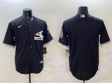 Men's Chicago White Sox Blank Black Cool Base Stitched Jersey Cheap