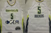 Cheap Men's Dallas Wings #5 Paige Bueckers White 2025 Stitched Basketball Jersey