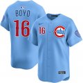 Cheap Men's Chicago Cubs #16 Matthew Boyd Blue 2024-25 2nd Alternate Limited Stitched Baseball Jersey