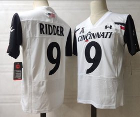 Wholesale Cheap Men\'s Cincinnati Bearcats #9 Desmond Ridder Alumni White NCAA Jersey College Football