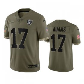 Wholesale Cheap Men\'s Las Vegas Raiders #17 Davante Adams 2022 Olive Salute To Service Limited Stitched Jersey