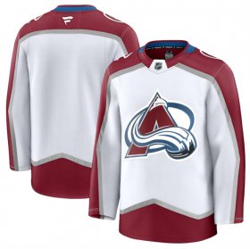 Men\'s Colorado Avalanche Blank White 2024-25 Away Stitched Jersey