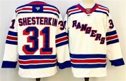 Men's New York Rangers #31 Igor Shesterkin White 2024-25 Away Stitched Hockey Jersey