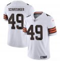 Cheap Men's Cleveland Browns #49 Carson Schwesinger White 2025 Vapor Limited Football Stitched Jersey
