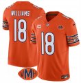 Men's Chicago Bears #18 Caleb Williams Orange 2025 F.U.S.E. With 1-Star C Patch And VMH Patch Vapor Untouchable Limited Football Stitched Jersey Cheap Wholesale
