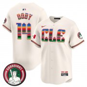 Cheap Men's Cleveland Guardians #14 Larry Doby Cream Mexico Vapor Premier Limited Stitched Baseball Jersey