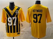 Men's Pittsburgh Steelers #97 Cameron Heyward Gold 1933 Throwback Alternate Football Stitched Game Jersey Cheap Wholesale