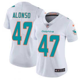 Wholesale Cheap Nike Dolphins #47 Kiko Alonso White Women\'s Stitched NFL Vapor Untouchable Limited Jersey
