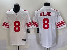 Men\'s New York Giants #8 Jevon Holland White 2025 Vapor Untouchable Limited Football Stitched Jersey