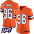 Wholesale Cheap Nike Broncos #96 Shelby Harris Orange Men's Stitched NFL Limited Rush 100th Season Jersey